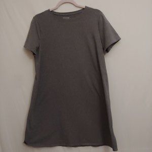 Eileen Fisher Gray Organic Cotton Short Sleeve T-Shirt Dress Medium